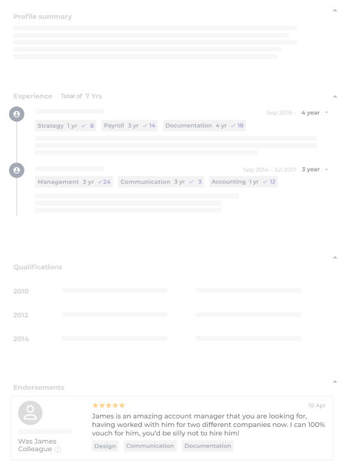 RecruitSolutions comparison panel left