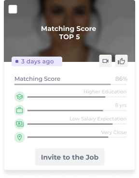 RecruitSolutions shortlist preview card